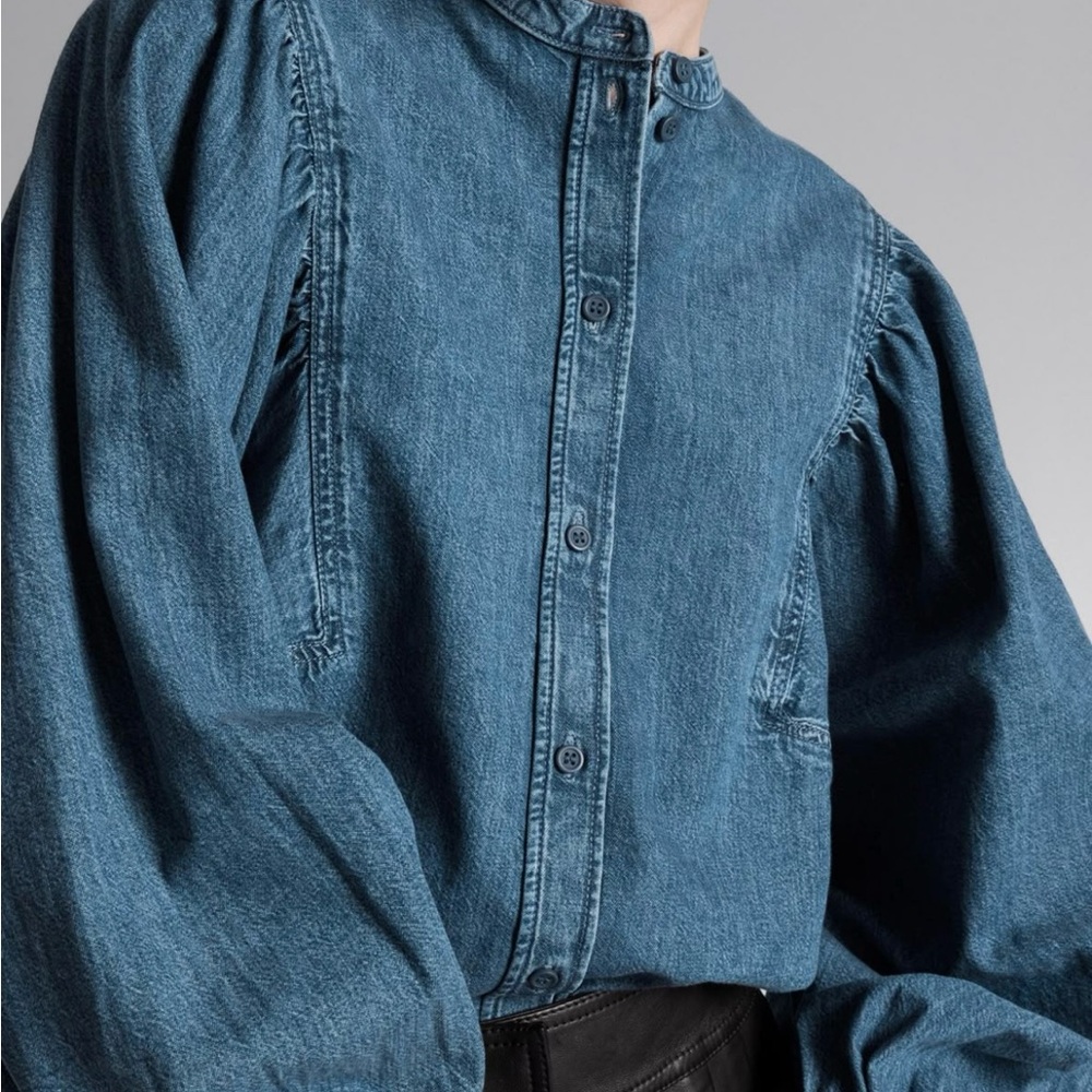 & Other Stories volume sleeve denim shirt